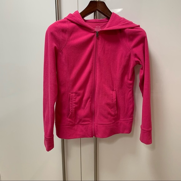 Pink Tek Gear Fleece Hoodie with pockets - Picture 2 of 4